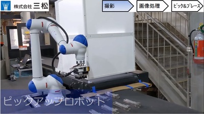 画像処理による製品仕分けロボット装置