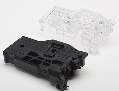 【機構部品】　材質ABS PA66-GF PBT-GF PPS-GFの多面加工や複雑形状加工